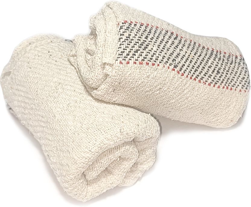 White 100% Cotton Floor Pocha 27x27 Inch – Pack of 2 – JuteiQue