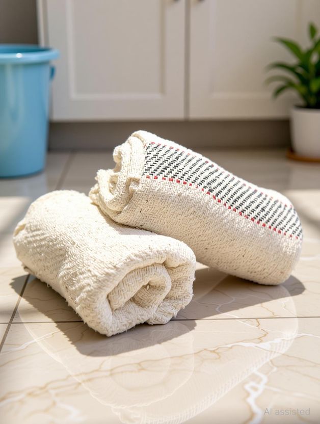 Pocha 27x27 pack 2 – White 100% Cotton Floor Pocha by JuteiQue