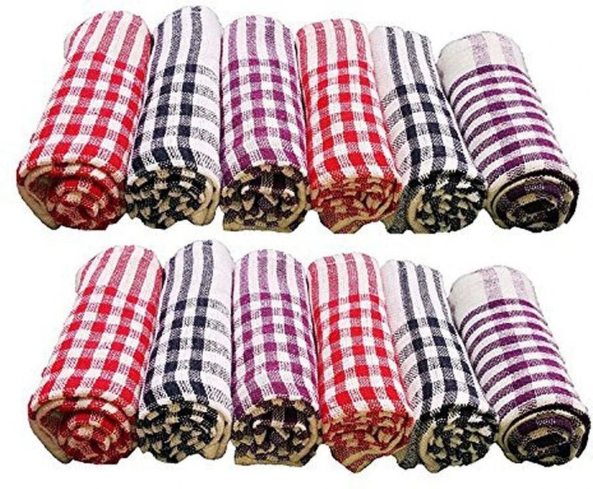 Cotton Kitchen Towels 18x18 Inch – Pack of 12 – JuteiQue