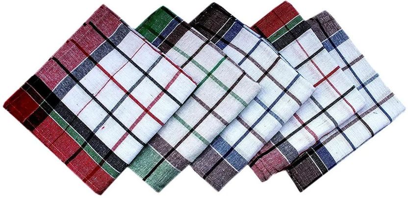Checked Cotton Kitchen Towels 18x18 Inch – Pack of 12 – JuteiQue