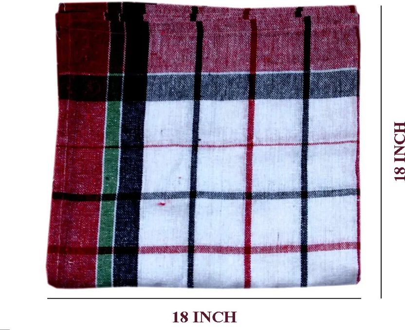 Checked towels 18x18 12 – Checked Cotton Kitchen Towels by JuteiQue