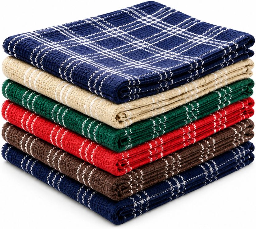 Multicolor Cotton Kitchen Towels 19x19 Inch – Pack of 6 – JuteiQue