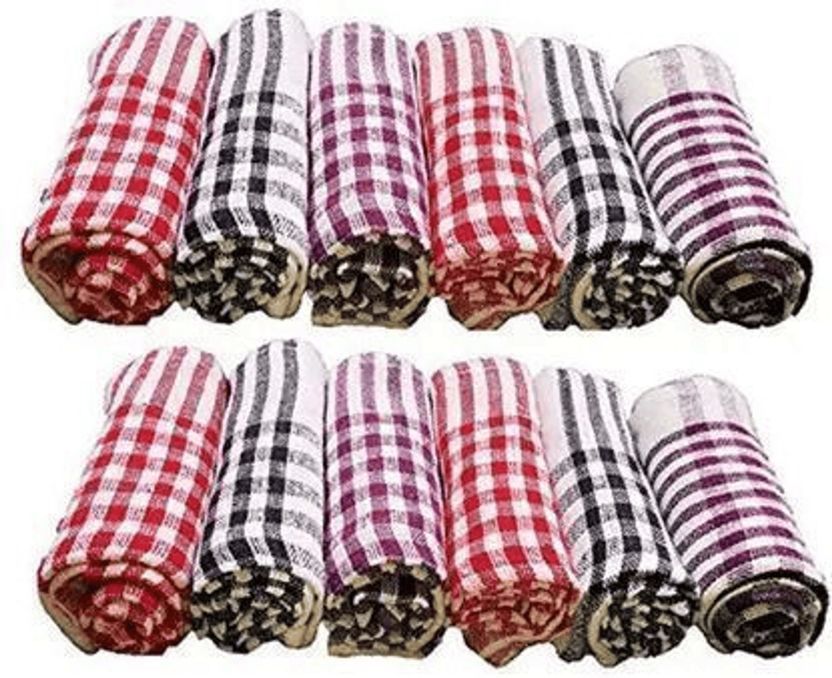 Cotton Kitchen Towels 18x18 Inch – Pack of 12 – JuteiQue